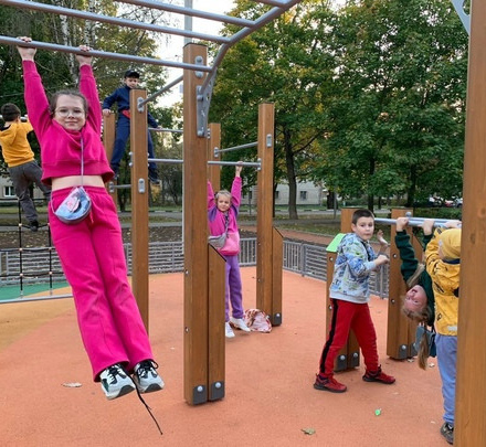 Сегодня в Парках Чехова занимались с детьми спортом!