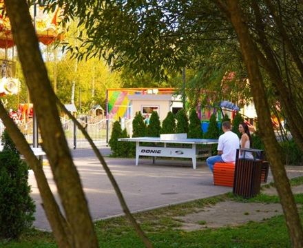 В Городском парке культуры и отдыха г.о.Чехов есть столы для игры в настоль...