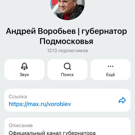 Губернатор Подмосковья  теперь в MAX.
